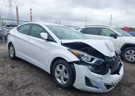 2015 Hyundai Elantra Se from USA, damaged, VIN 5NPDH4AE3FH649752
